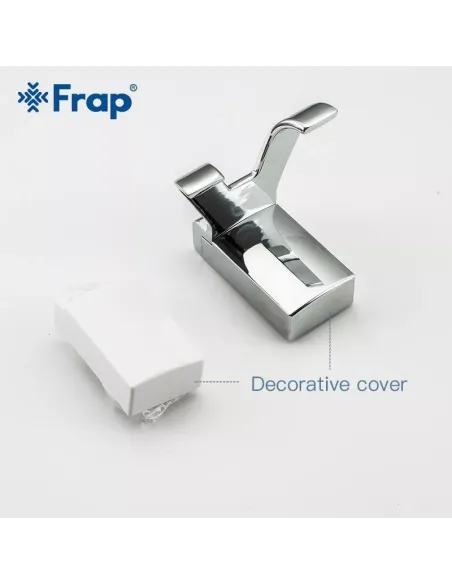 Гачок для рушників Frap F1805-2 прямокутний подвійний, хром