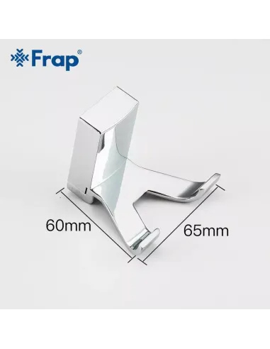 Гачок для рушників Frap F1805-2 прямокутний подвійний, хром