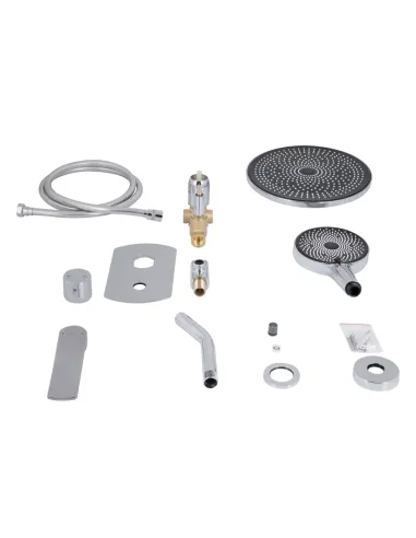 Душова система Q-tap Slavonice QTSLA113CRM45898 Chrome, прихованого монтажу, без виливу