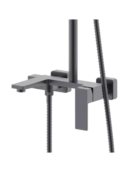 Душова система Q-tap Gemini QTGEM111GMB45688 Gunmetal Black PVD з виливом