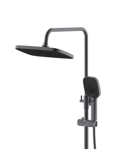 Душова система Q-tap Gemini QTGEM111GMB45688 Gunmetal Black PVD з виливом