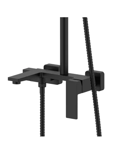 Душова система Q-tap Gemini QTGEM111BLM45686 Black Matt з виливом з виливом