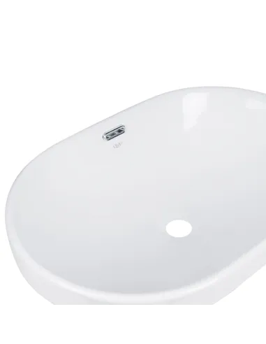 Керамическая раковина Q-Тap Leo QT11114028WN White, 590x400x170 мм врезная