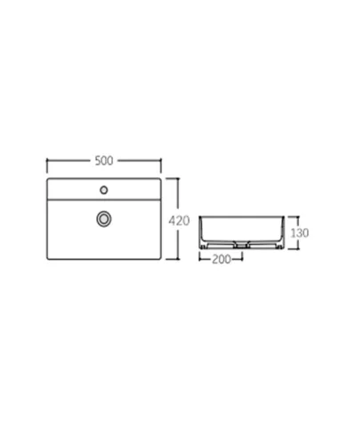 Керамічна раковина Q-Тap Nando LT QT12112173SWN White, 500х420х130 мм настінна