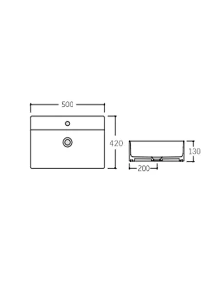 Керамическая раковина Q-Тap Nando LT QT12112173SWN White, 500х420х130 мм настенная