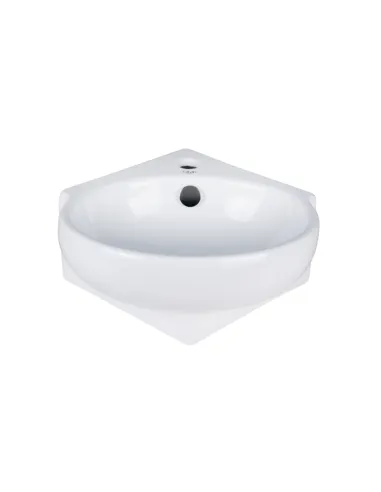 Керамічна раковина Q-Тap Leo N QT11115010WN White, кутова, 380x360x130 мм настінна