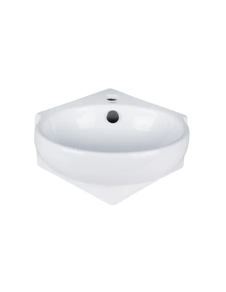 Керамическая раковина Q-Тap Leo N QT11115010WN White, угловая, 380x360x130 мм настенная Керамическая раковина Q-Тap Leo N QT11115010WN White, угловая, 380x360x130 мм настенная