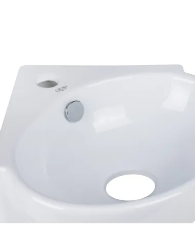 Керамічна раковина Q-Тap Leo N QT11115010WN White, кутова, 380x360x130 мм настінна