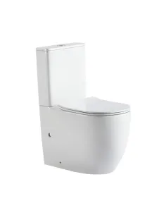 Унітаз компакт Q-Tap Robin New Ultra Quiet WHITE QT13226083AW, 660x360x855 мм, безободковий, сидіння Soft-close