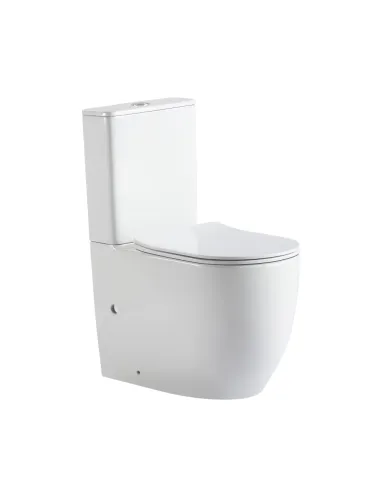 Унітаз компакт Q-Tap Robin New Ultra Quiet WHITE QT13226083AW, 660x360x855 мм, безободковий, сидіння Soft-close