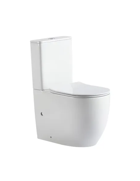 Унітаз компакт Q-Tap Robin New Ultra Quiet WHITE QT13226083AW, 660x360x855 мм, безободковий, сидіння Soft-close