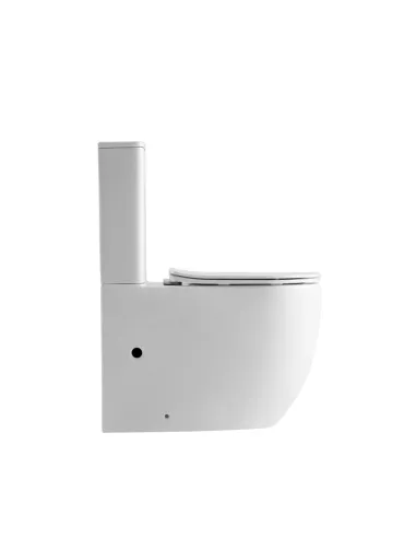 Унітаз компакт Q-Tap Robin New Ultra Quiet WHITE QT13226083AW, 660x360x855 мм, безободковий, сидіння Soft-close