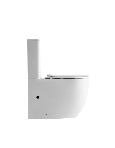 Унітаз компакт Q-Tap Robin New Ultra Quiet WHITE QT13226083AW, 660x360x855 мм, безободковий, сидіння Soft-close