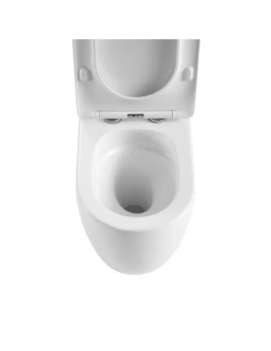 Унітаз компакт Q-Tap Robin New Ultra Quiet WHITE QT13226083AW, 660x360x855 мм, безободковий, сидіння Soft-close
