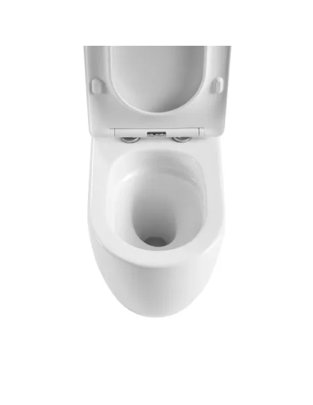 Унитаз компакт Q-Tap Robin New Ultra Quiet WHITE QT13226083AW, 660x360x855 мм, безободковый, сиденье Soft-close