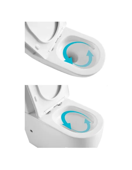 Унітаз компакт Q-Tap Robin New Ultra Quiet WHITE QT13226083AW, 660x360x855 мм, безободковий, сидіння Soft-close