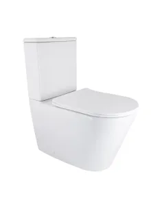 Унітаз компакт QTap Vlasta Ultra Quiet WHITE QT28228300W, 660x360x800 мм, безободковий, сидіння Soft-close