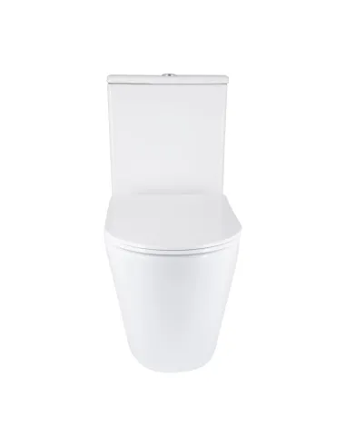 Унітаз компакт QTap Vlasta Ultra Quiet WHITE QT28228300W, 660x360x800 мм, безободковий, сидіння Soft-close