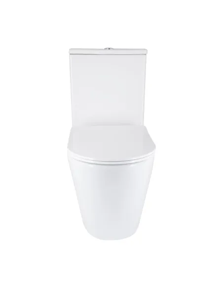 Унітаз компакт QTap Vlasta Ultra Quiet WHITE QT28228300W, 660x360x800 мм, безободковий, сидіння Soft-close