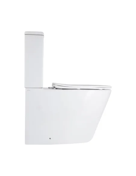 Унітаз компакт QTap Vlasta Ultra Quiet WHITE QT28228300W, 660x360x800 мм, безободковий, сидіння Soft-close