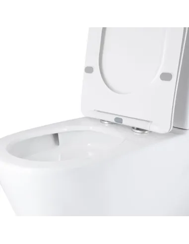 Унитаз компакт Q-Tap Vlasta Ultra Quiet WHITE QT28228300W, 660x360x800 мм, безободковый, сиденье Soft-close