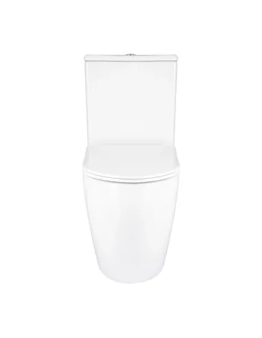 Унитаз компакт Q-Tap Grand Ultra Quiet WHITE QT26228301W, 660x360x800 мм, безободковый, сиденье Soft-close