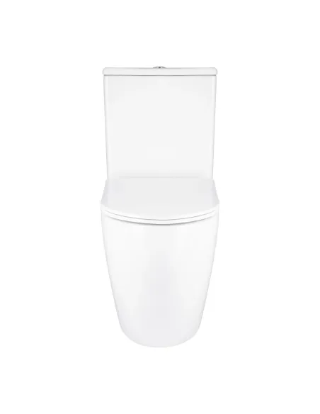 Унитаз компакт Q-Tap Grand Ultra Quiet WHITE QT26228301W, 660x360x800 мм, безободковый, сиденье Soft-close