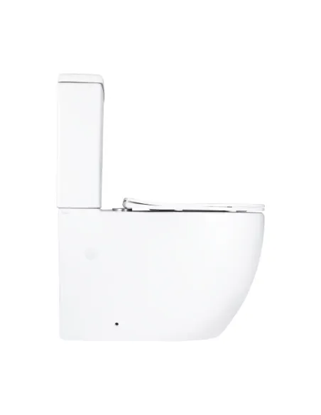 Унитаз компакт Q-Tap Grand Ultra Quiet WHITE QT26228301W, 660x360x800 мм, безободковый, сиденье Soft-close