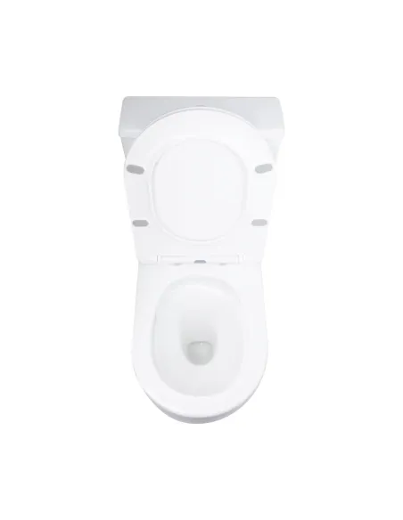 Унитаз компакт Q-Tap Grand Ultra Quiet WHITE QT26228301W, 660x360x800 мм, безободковый, сиденье Soft-close
