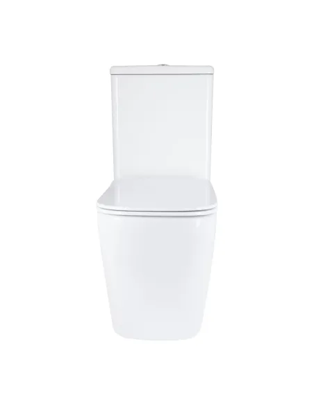 Унитаз компакт Q-Tap Stenava Rimless WHITE QT27228303W, 640x370x810 мм, безободковый, сиденье Soft-close