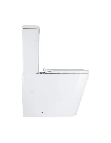 Унитаз компакт Q-Tap Stenava Rimless WHITE QT27228303W, 640x370x810 мм, безободковый, сиденье Soft-close