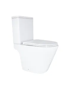 Унітаз компакт Q-Tap Dove Rimless WHITE QT06228380BW, 605x370x800 мм, безободковий, сидіння Soft-close