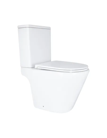 Унітаз компакт Q-Tap Dove Rimless WHITE QT06228380BW, 605x370x800 мм, безободковий, сидіння Soft-close