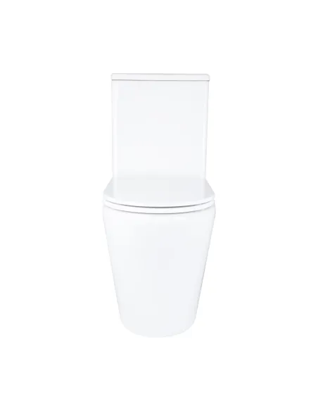 Унитаз компакт Q-Tap Dove Rimless WHITE QT06228380BW, 605x370x800 мм, безободковый, сиденье Soft-close