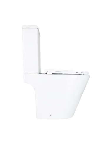 Унитаз компакт Q-Tap Dove Rimless WHITE QT06228380BW, 605x370x800 мм, безободковый, сиденье Soft-close