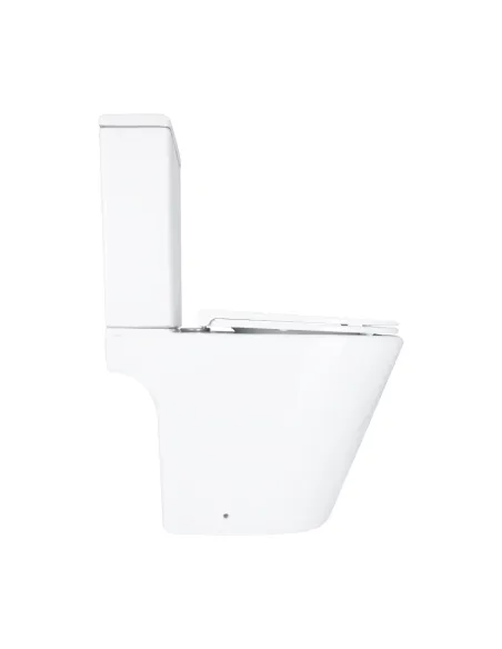 Унитаз компакт Q-Tap Dove Rimless WHITE QT06228380BW, 605x370x800 мм, безободковый, сиденье Soft-close