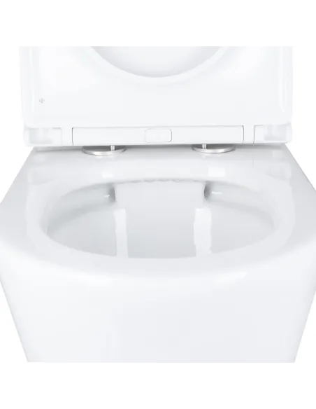 Унитаз компакт Q-Tap Dove Rimless WHITE QT06228380BW, 605x370x800 мм, безободковый, сиденье Soft-close