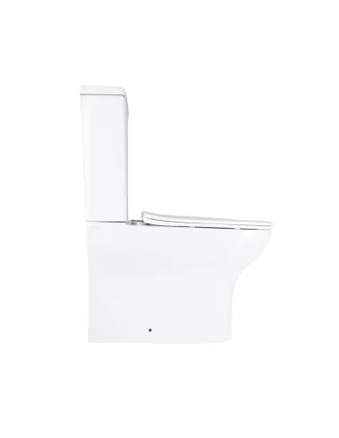 Унитаз компакт Q-Tap Aries Rimless WHITE QT03228302W, 620x360x800 мм, безободковый, сиденье Soft-close
