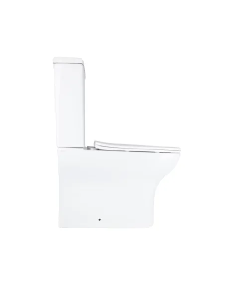 Унитаз компакт Q-Tap Aries Rimless WHITE QT03228302W, 620x360x800 мм, безободковый, сиденье Soft-close