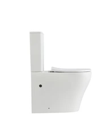 Унитаз компакт Q-Tap Virgo Ultra Quiet WHITE QT18226092AW, 660x360x855 мм, безободковый, сиденье Soft-close