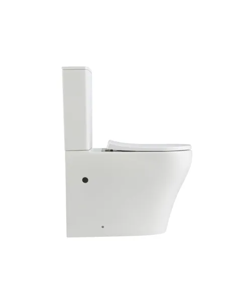 Унитаз компакт Q-Tap Virgo Ultra Quiet WHITE QT18226092AW, 660x360x855 мм, безободковый, сиденье Soft-close