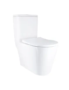 Унітаз моноблок Q-Tap Swan Ultra Quiet WHITE QT16226080AW, 680x360x813 мм, безободковий, сидіння Soft-close