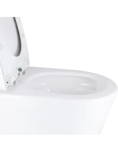Унітаз моноблок Q-Tap Swan Ultra Quiet WHITE QT16226080AW, 680x360x813 мм, безободковий, сидіння Soft-close
