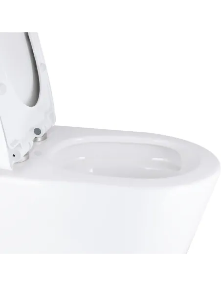 Унитаз моноблок Q-Tap Swan Ultra Quiet WHITE QT16226080AW, 680x360x813 мм, безободковый, сиденье Soft-close