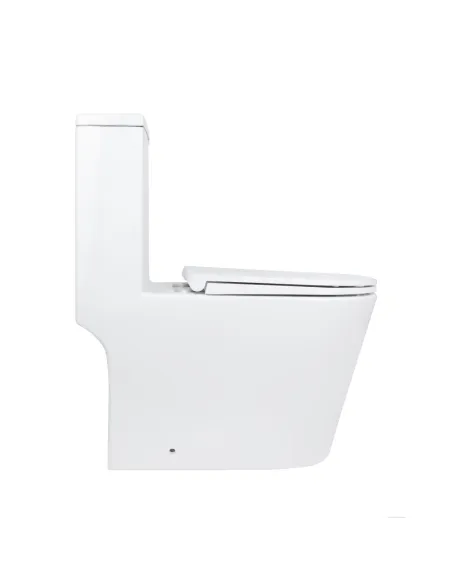 Унитаз моноблок Q-Tap Kolibri Ultra Quiet WHITE QT10226380W, 690x360x790 мм, безободковый, сиденье Soft-close