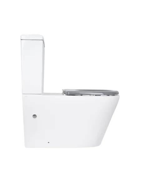 Унітаз компакт QTap Freedom Rimless WHITE QT22226098W, 800x365x870 мм, інклюзивний, безободковий, сидіння Soft-close