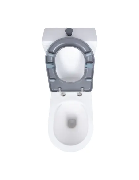 Унітаз компакт QTap Freedom Rimless WHITE QT22226098W, 800x365x870 мм, інклюзивний, безободковий, сидіння Soft-close