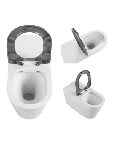 Унитаз Q-Tap Freedom Rimless WHITE QT22226098W, 800x365x435 мм, инклюзивный, безободковый напольный, сиденье Soft-close