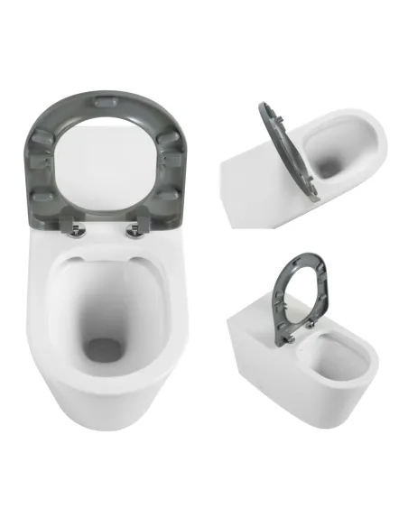 Унитаз Q-Tap Freedom Rimless WHITE QT22226098W, 800x365x435 мм, инклюзивный, безободковый напольный, сиденье Soft-close