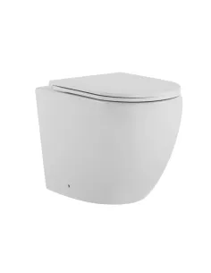 Унитаз Q-Tap Robin Ultra Quiet WHITE QT13223381AW, 560x360x420 мм, безободковый напольный, сиденье Soft-close